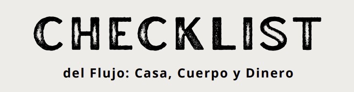 Portada Checklist del Flujo Casa, Cuerpo y Dinero
